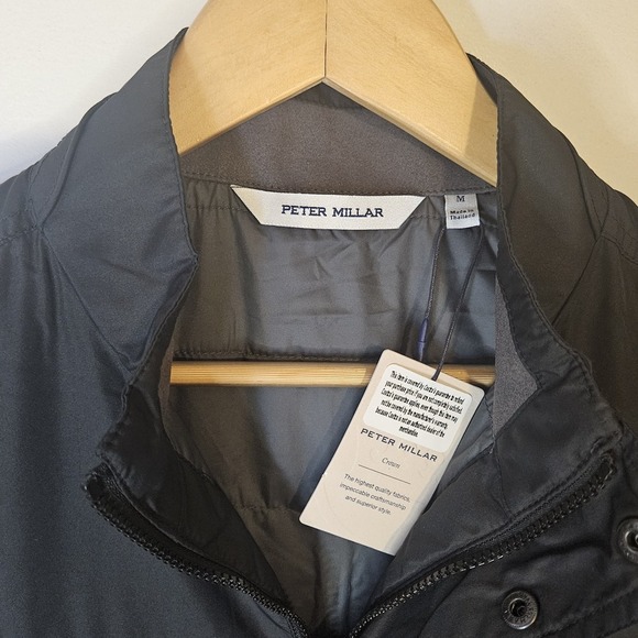 Peter Millar Norfolk Bomber Jacket / MF24Z03 / Color Black / Size‎ Medium - Picture 12 of 12